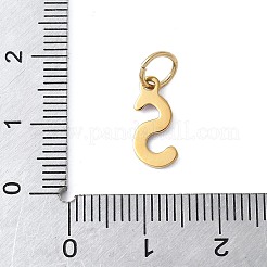 304ステンレススチールエナメルチャーム  丸カン付き  イオンプレーティング（ip）  ゴールドカラー  文字S  13x6x1mm  丸カン：6x0.8ミリ  4.5mm内径&nbsp;STAS-G353-01G-S