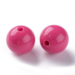 不透明なアクリルビーズ  ラウンド  カメリア  16x15mm  穴：2.8mm&nbsp;X-MACR-S370-C16mm-A13