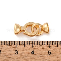 真鍮製折りたたみ式クラスプ  ニッケルフリー  18KGP本金メッキ  23mm&nbsp;KK-C076-05G