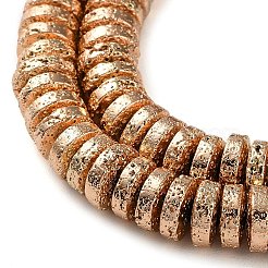 Electroplated Natural Lava Rock Beads Strands&nbsp;G-I360-A03-02