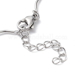 Non-Tarnish 304 Stainless Steel Twist Bar Link Chain Bracelet&nbsp;BJEW-K226-06P