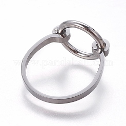 変色しにくい304ステンレススチールの指輪  リング  ステンレス鋼色  サイズ6~9  16~19mm&nbsp;RJEW-E158-08P