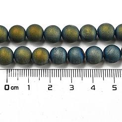 Electroplated Natural Agate Round Bead Strands&nbsp;X-G-M171-8mm-07
