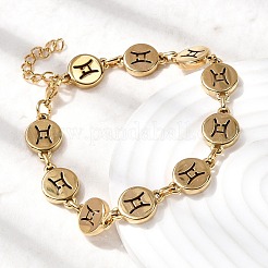 12 Constellations 304 Stainless Steel Link Chain Bracelets&nbsp;BJEW-I239-01G-09