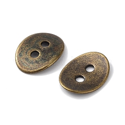 真鍮製ボタンクラスプ  アンティークブロンズ  14x10mm  穴：2mm&nbsp;KK-G080-AB-NF