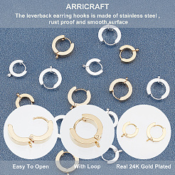 16Pcs 4 Style 201 Stainless Steel Huggie Hoop Earrings Findings&nbsp;STAS-AR0001-36