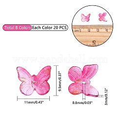 Transparent Spray Painted Glass Charms&nbsp;GLAA-PH0007-79