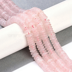1 連売り天然ローズクォーツビーズ連売り  ロンデル  6~6.5x2~2.5mm  穴：1mm  約181~191個/連  15.16~15.35''（38.5~39.1センチメートル）&nbsp;G-PA0002-17