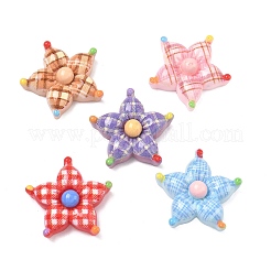 Tartan Pattern Opaque Resin Cabochons&nbsp;CRES-A061-01A