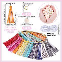 DIY Imitation Leather Tassel Keychain Makeing Kits&nbsp;DIY-NB0013-60