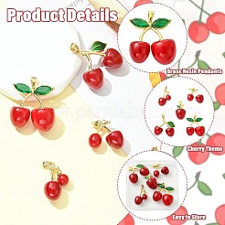 5Pcs 5 Styles Brass Resin Pendants&nbsp;KK-CJ0004-06