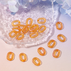透明アクリルクイックリンクコネクター20個  アブカラー楕円リンク  ゴールデンロッド  19x14mm&nbsp;OACR-TADJ0001-03H