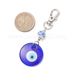 Handmade Lampwork Evil Eye Pendant Decorations&nbsp;HJEW-JM04143-01