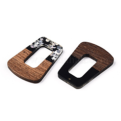 Opaque Resin & Walnut Wood Pendants&nbsp;RESI-N039-65C