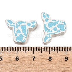 Printed Poplar Wood Beads&nbsp;WOOD-Z008-04A