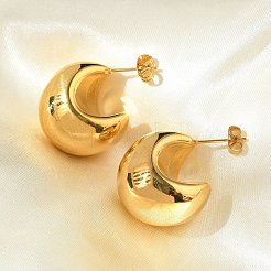 304 Stainless Steel Stud Earrings for Women&nbsp;EJEW-U051-01G