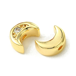 Brass Micro Pave Cubic Zirconia Beads&nbsp;FIND-Z035-16G