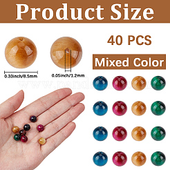 40Pcs Natural Tiger Eye Beads&nbsp;G-PA0002-49