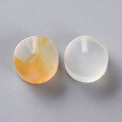 天然石瑪瑙ビーズ  片穴  フラットラウンド  12x6mm  穴：1.5mm&nbsp;G-H231-06
