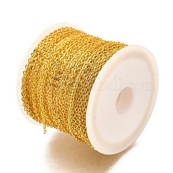 Rack Plating Brass Cable Chains&nbsp;CHC-M001-04G-01