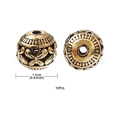 Tibetan Style Hollow Alloy Beads&nbsp;TIBEB-YW0001-12G