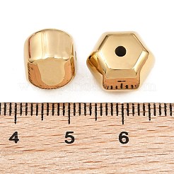 304ステンレススチールビーズ  ランタン  14KGP本金メッキ  9.5x13mm  穴：1.9mm&nbsp;SA-CBA592A-02B-G
