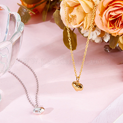 2個 2色 925スターリングシルバー パフハートチャーム 丸カン付き  ゴールデン＆シルバー  10x10x5mm  穴：3mm  1pc /カラー&nbsp;STER-BBC0008-10
