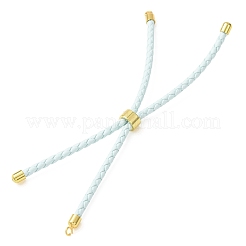 Adjustable Round Braided Microfiber Leather Cord Bracelet Making&nbsp;KK-CBAC260-01G-23