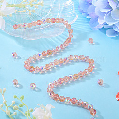 1 Strand Electroplate Transparent Glass Beads Strands&nbsp;EGLA-TADJ0001-15D