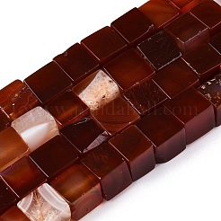 Natural Red Agate(Dyed & Heated) Beads Strands&nbsp;G-T139-8x8-35A