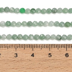 天然ミャンマー産翡翠ビーズの連  多面カット  ラウンド  3mm  穴：0.7~0.8mm  約134~135個/連  14.96~15.20''（38~38.6cm）。&nbsp;GG-CBA4399-A07-02