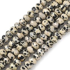 Natural Dalmatian Bead Strands&nbsp;G-D344-A26