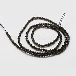 Natural Obsidian Bead Strands&nbsp;G-P270-2mm-28