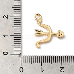 Brass Micro Pave Cubic Zirconia Pendants&nbsp;KK-F865-14G