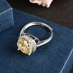 Adjustable 925 Sterling Silver Micro Pave Cubic Zirconia Cuff Rings for Women&nbsp;RJEW-F183-01B-02