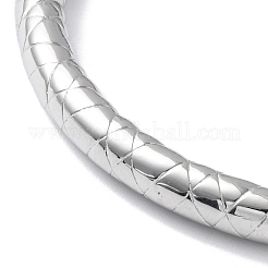 Non-Tarnish 304 Stainless Steel Grooved Bangles&nbsp;LS-BJEW-G686-03P