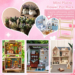 Mini Plastic Flower Pot Rack&nbsp;AJEW-WH0471-117A