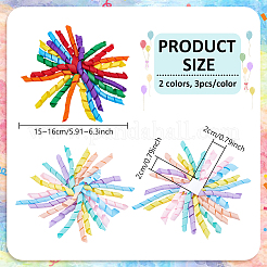 6Pcs 2 Colors Flower Self-adhesive Polyester Ornament&nbsp;AJEW-BC0009-50