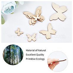 200Pcs 4 Style Natural Wood Cabochons&nbsp;WOOD-GF0001-62