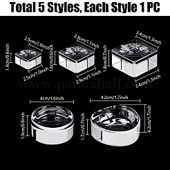 5Pcs 5 Styles Glass Crystal Ball Holder&nbsp;AJEW-PH0006-59