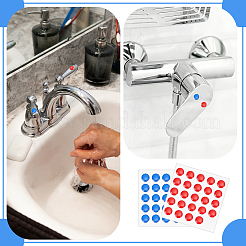 48Pcs 2 Colors PVC Hot & Cold Water Marking for Faucet&nbsp;FIND-NB0007-36