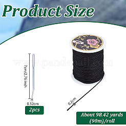 1 Roll 2MM Round Nylon Braided Cord&nbsp;NWIR-OC0001-10