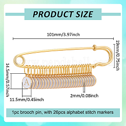 26Pcs Alloy Enamel Pendant Locking Stitch Markers&nbsp;HJEW-BC00084