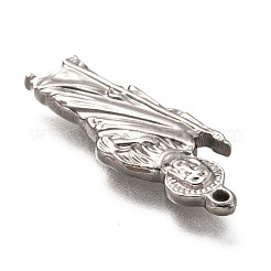 変色しない201ステンレススチールペンダント  聖人  ステンレス鋼色  25x9x2mm  穴：1mm&nbsp;LS-STAS-H125-01P
