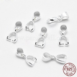 925スターリングシルバーペンダントベイル  アイスピック＆ピンチベイル  銀  3x4mm内径  9x5x3mm  穴：3x4mm  ピン：0.8mm&nbsp;STER-E050-03S
