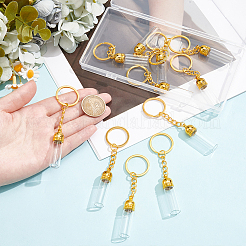 12Pcs Glass Wish Bottle Keychains&nbsp;AJEW-UN00050
