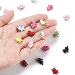 50 個のスプレー塗装合金ビーズ  ユニコーン  ミックスカラー  10x12x6mm  穴：1.8mm  50個/セット&nbsp;FIND-FS0004-11
