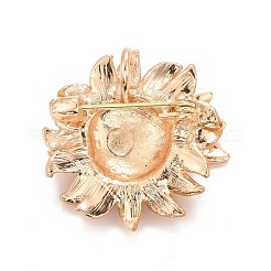 Sunflower and Bee Crystal Rhinestone Badge&nbsp;JEWB-E013-01G