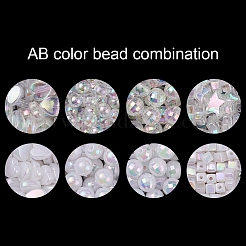 Eco-Friendly Transparent & Opaque Poly Styrene Acrylic Beads Set&nbsp;DIY-YW0005-04