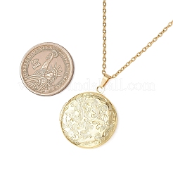 Brass Locket Pendant Necklaces&nbsp;NJEW-JN05906
